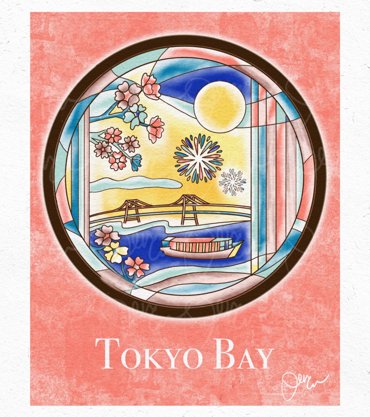 Tokyo Bay in Stained Glass